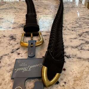 Women's Woven Suede Belt - Universal Thread™ Black L